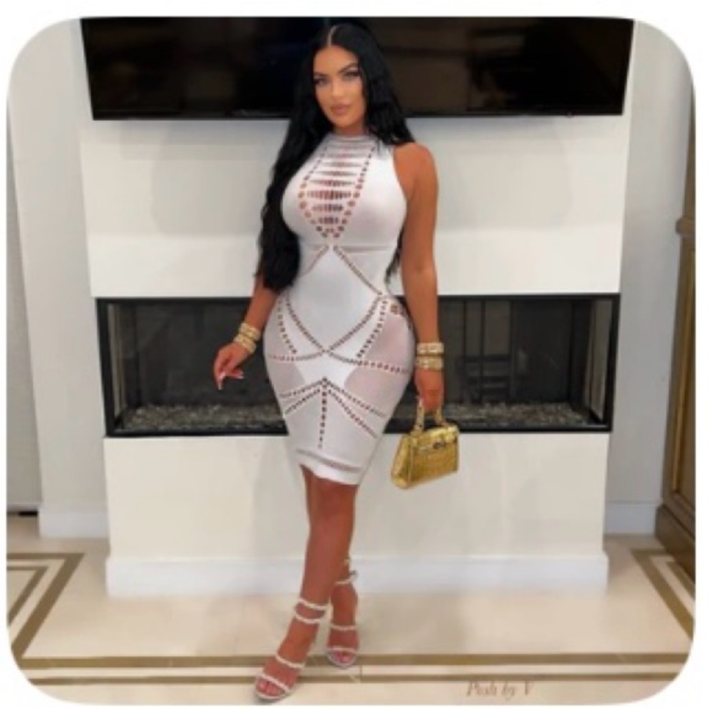 White Mesh Dress